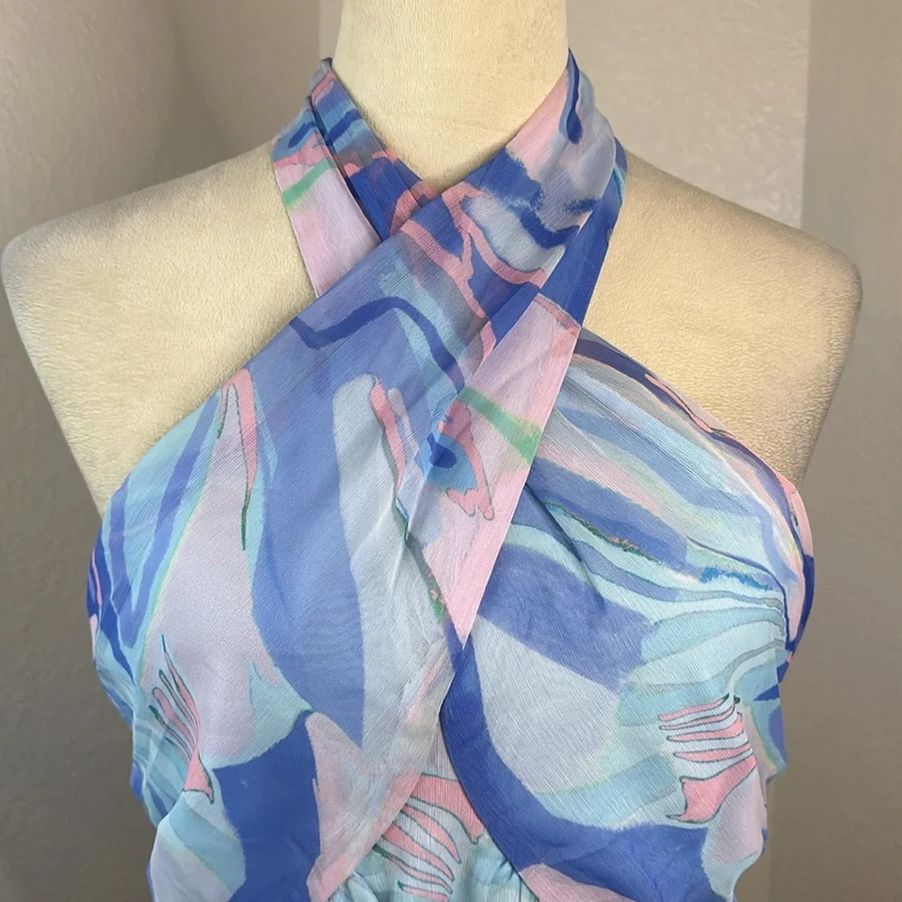 French Connection Dalla Verona Smocked Halter Top Size Large NWT - Picture 9 of 15